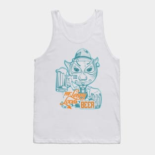 mr.Lenny loves beer / white_blue Tank Top